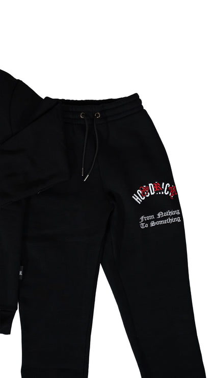 HOODRICH Crna Komplet Trenerka sa Printom na Leðima