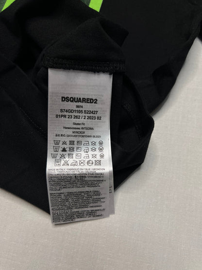 Dsquared2 ICON Crna Majica sa Neon Text Printom