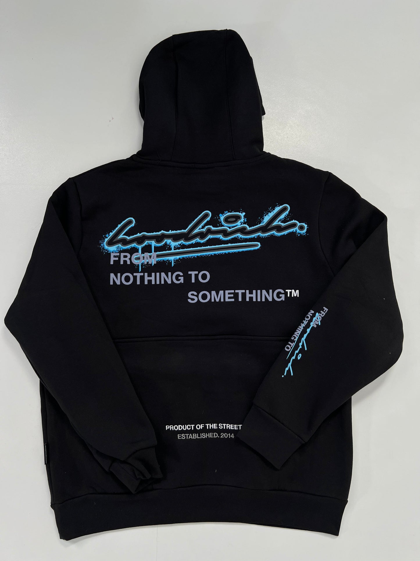 HOODRICH Crni Duks 'From nothing To Something' sa Štek Džepom na Rukavu