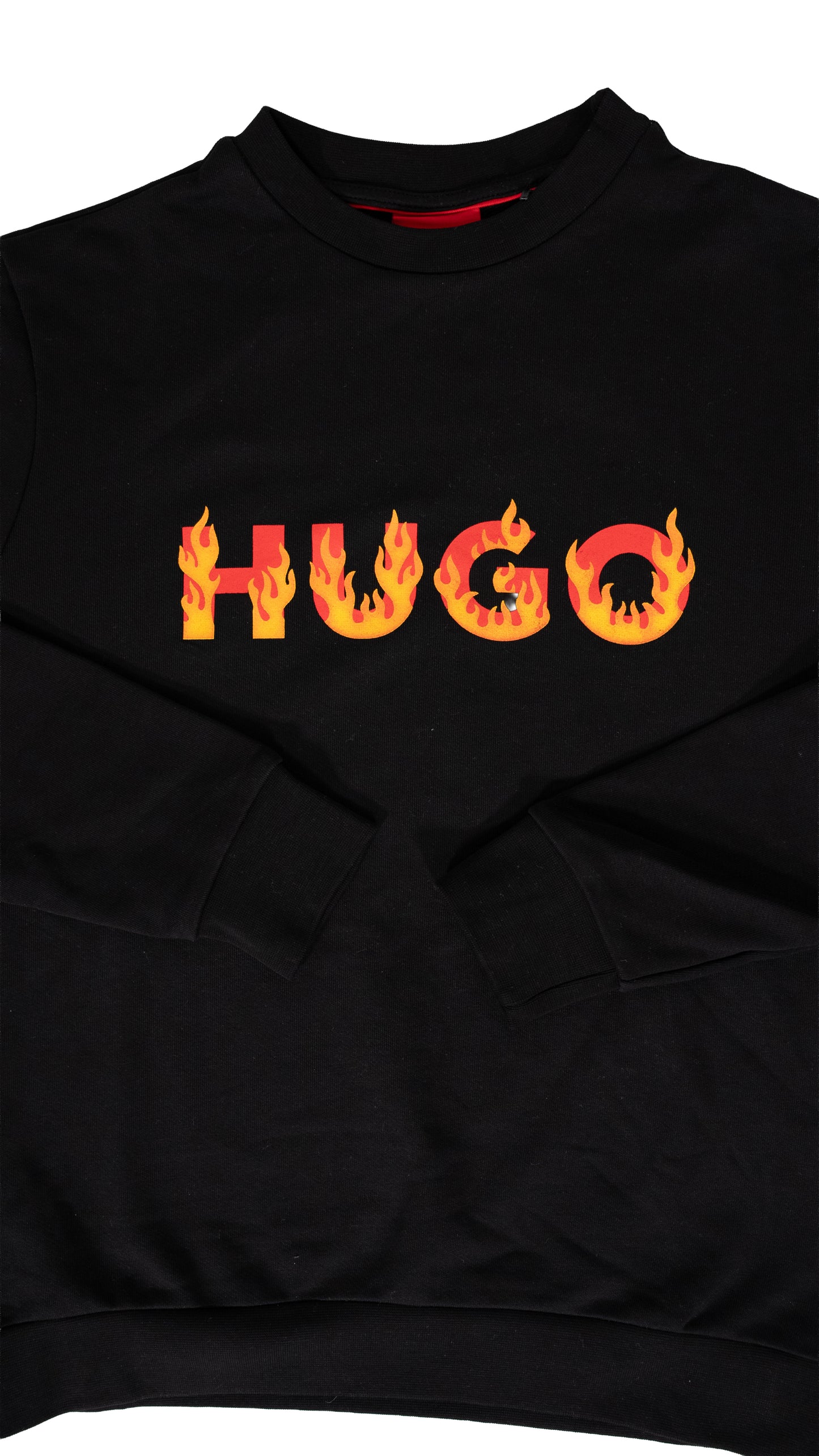 HUGO Crni Duks sa Fire Logo Printom