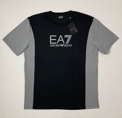 Emporio Armani EA7 Crna Majica sa Sivim Logom