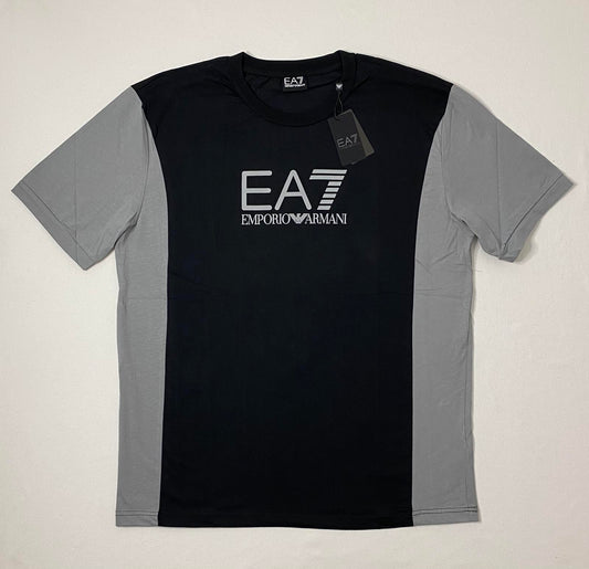 Emporio Armani EA7 Crna Majica sa Sivim Logom