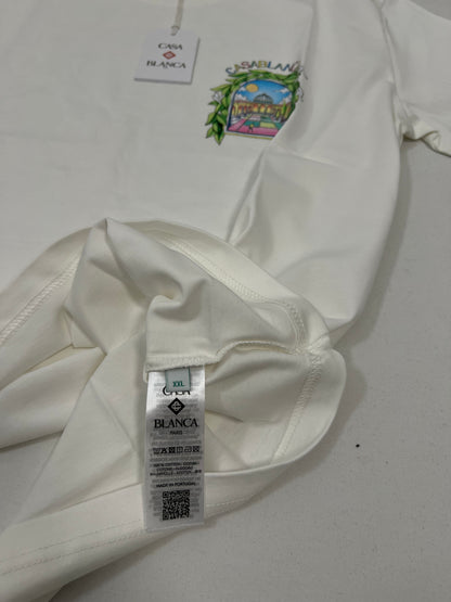 Casablanca Bela Majica sa Printom na Leðima