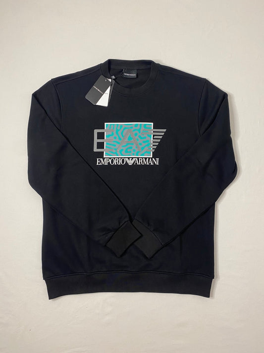 Emporio Armani EA7 Crni Duks sa Box Logom