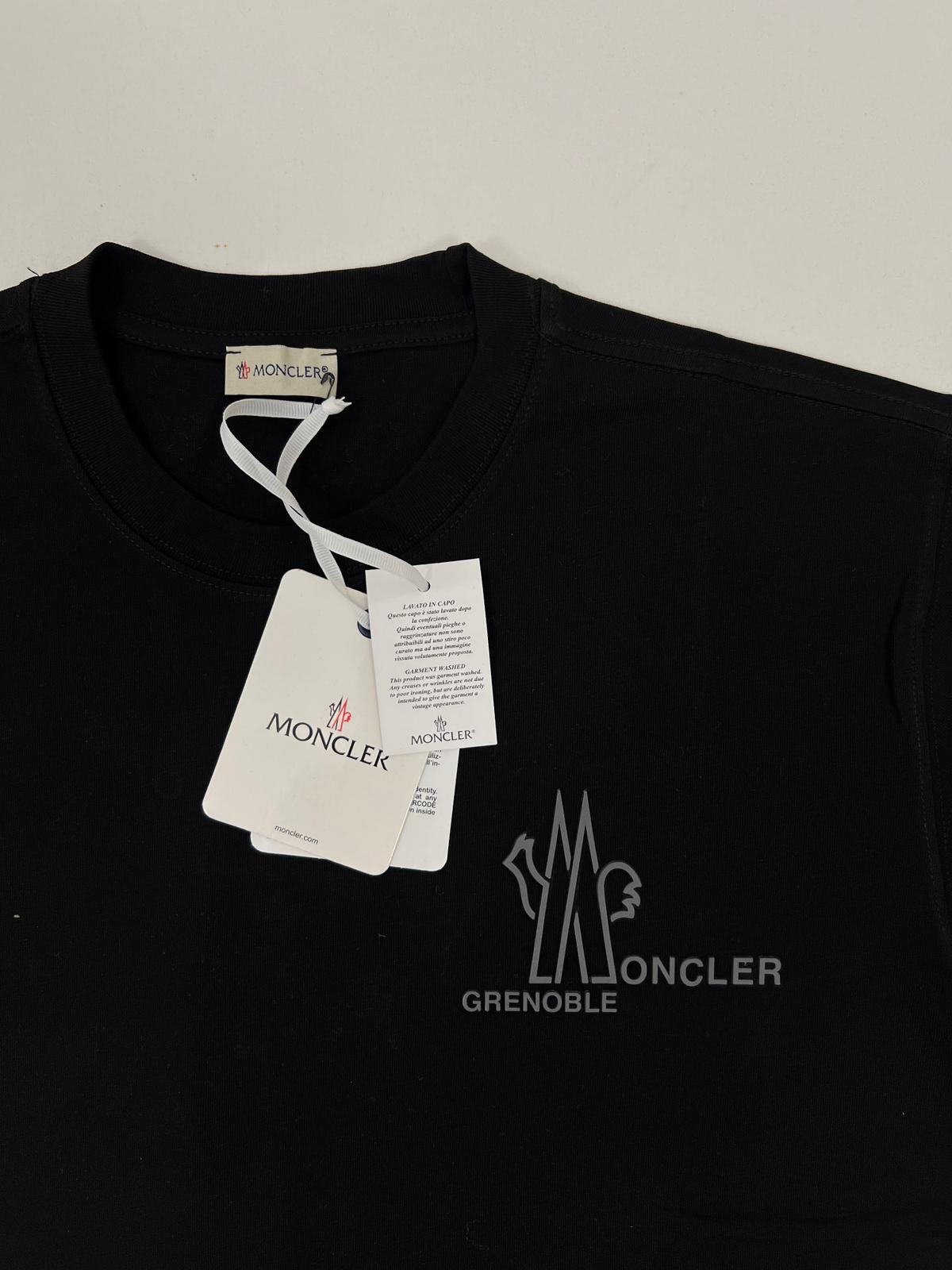 Moncler Crna Majica 'Grenoble Moncler' Minimalistic Logo