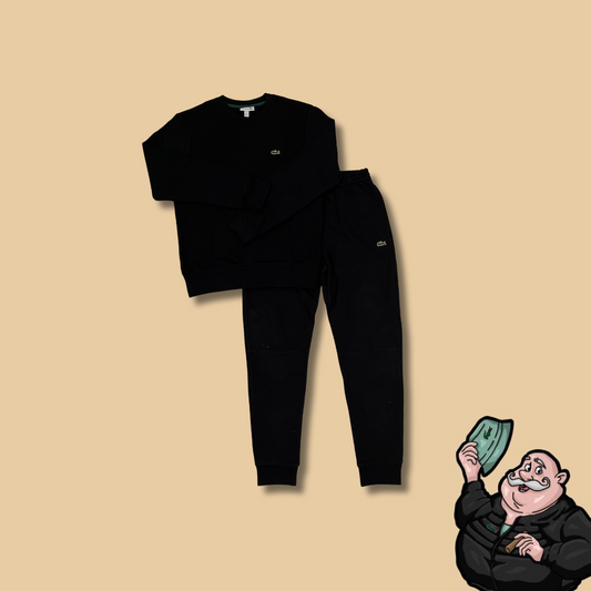 Lacoste Crni Komplet sa Minimalistic Logom