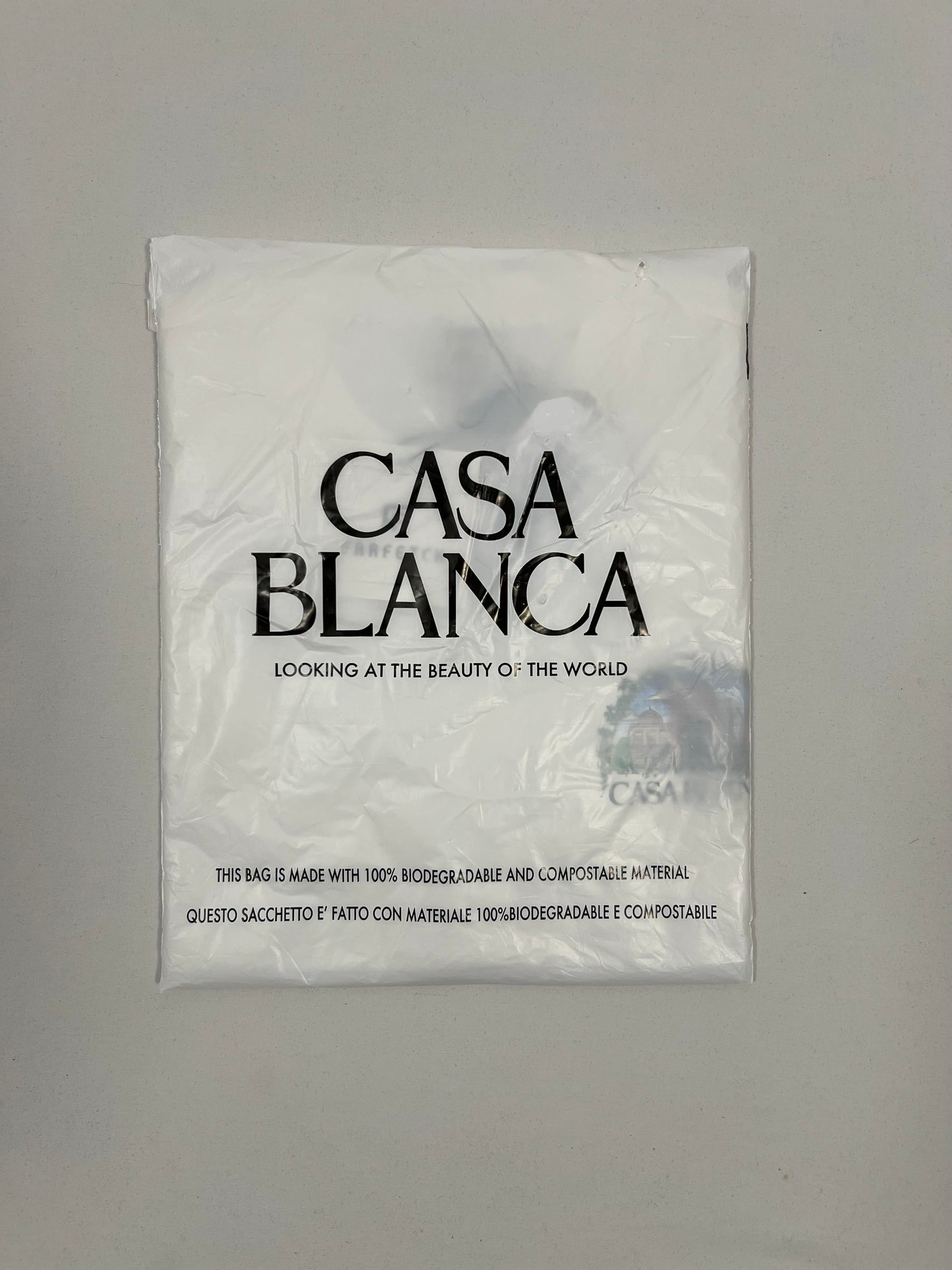 Casablanca Bela Majica sa Velikim Printom na Leðima