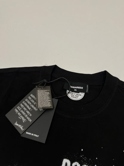 Dsquared2 ICON Crna Majica sa Velikim Printom