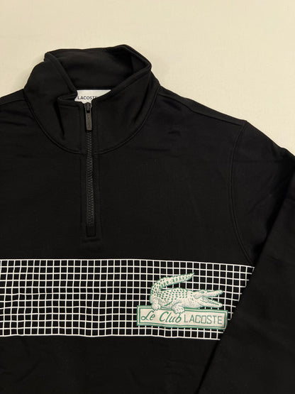 Lacoste Quarter-Zip Crni Duks sa "Le Club Lacoste"