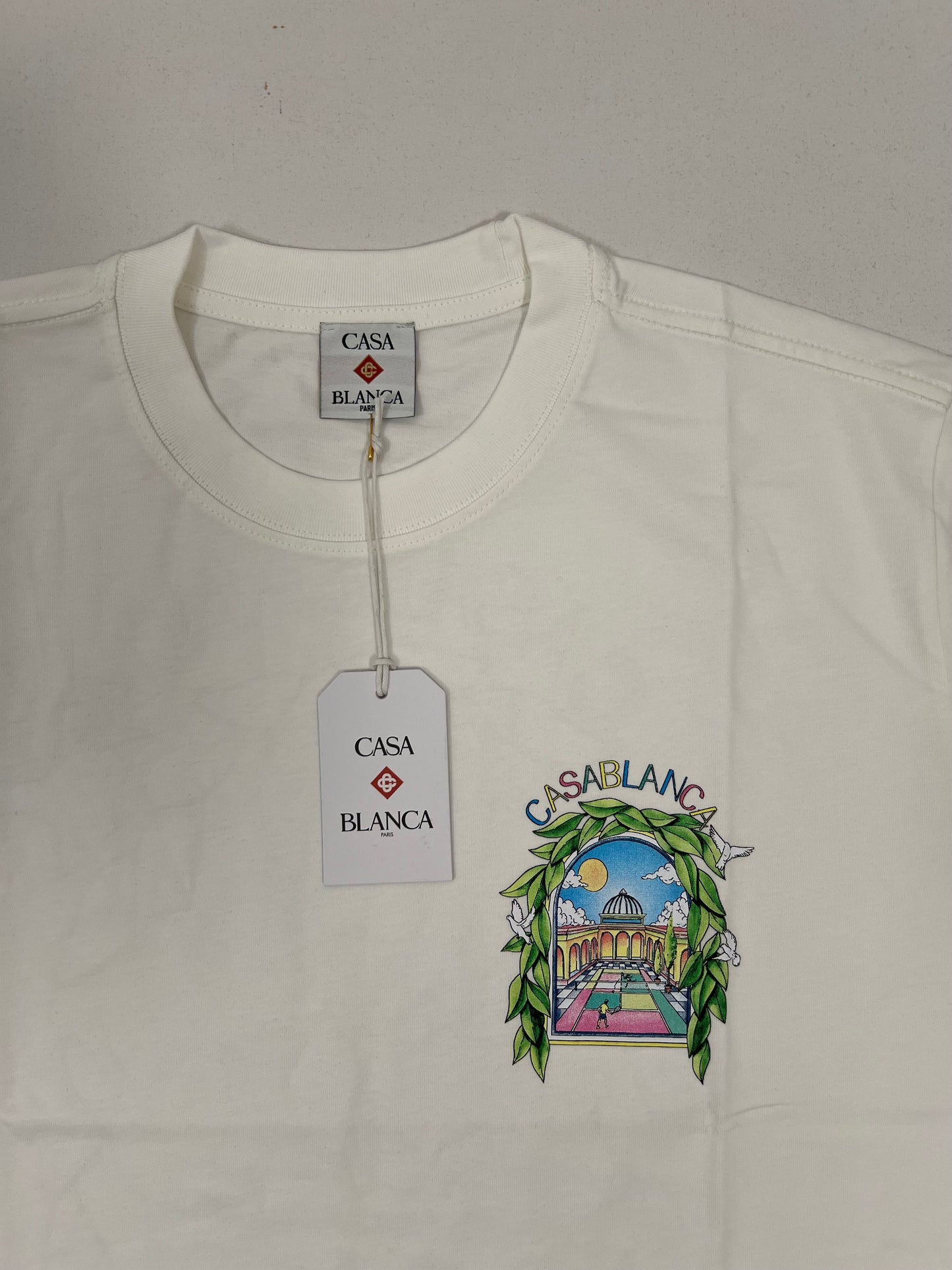 Casablanca Bela Majica sa Printom na Leðima