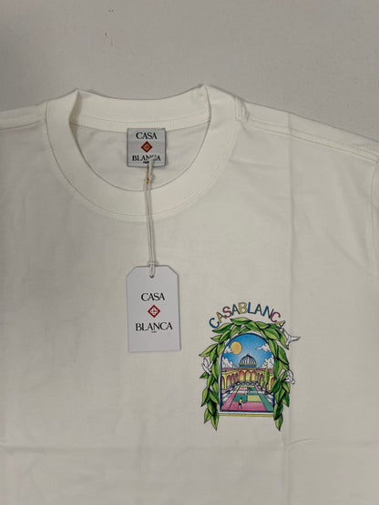 Casablanca Bela Majica sa Printom na Leðima
