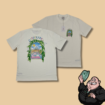 Casablanca Bela Majica sa Printom na Leðima