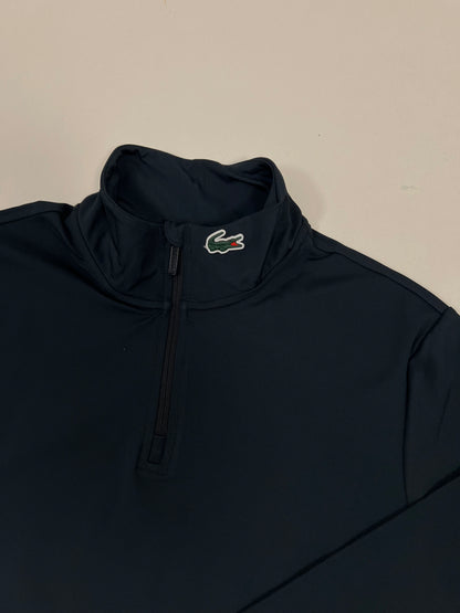 Lacoste Teget Quarter-Zip sa Logom na Kragni