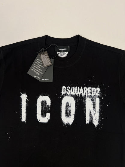 Dsquared2 ICON Crna Majica sa Velikim Printom