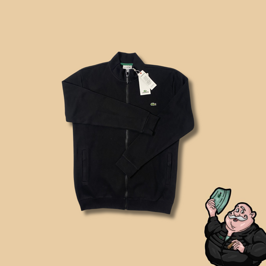 Lacoste Crni Full-Zip Duks bez Kapuljače sa Minimalistic Logom