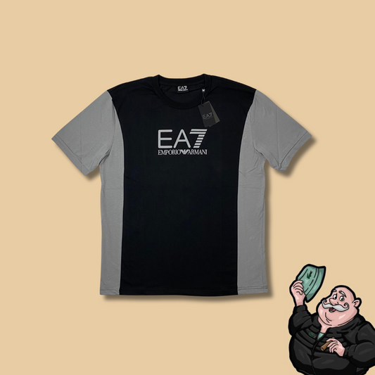Emporio Armani EA7 Crna Majica sa Sivim Logom