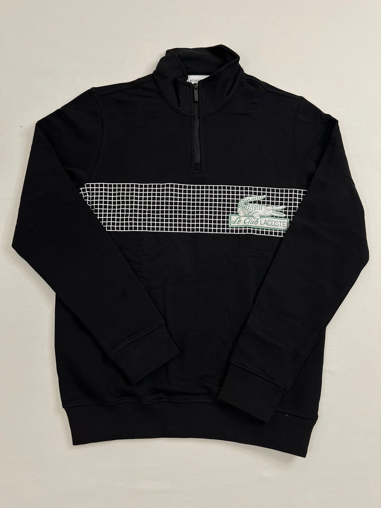 Lacoste Quarter-Zip Crni Duks sa "Le Club Lacoste"
