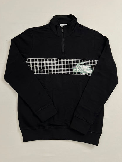 Lacoste Quarter-Zip Crni Duks sa "Le Club Lacoste"