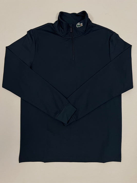 Lacoste Teget Quarter-Zip sa Logom na Kragni