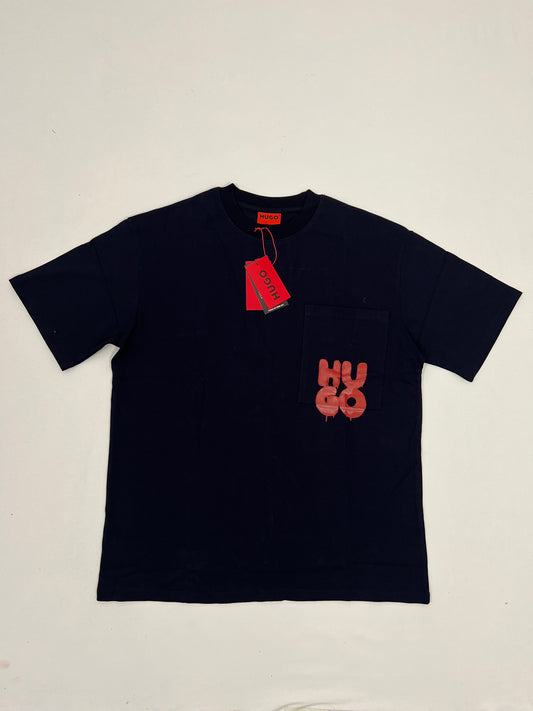 HUGO Crna Majica sa Džepićem