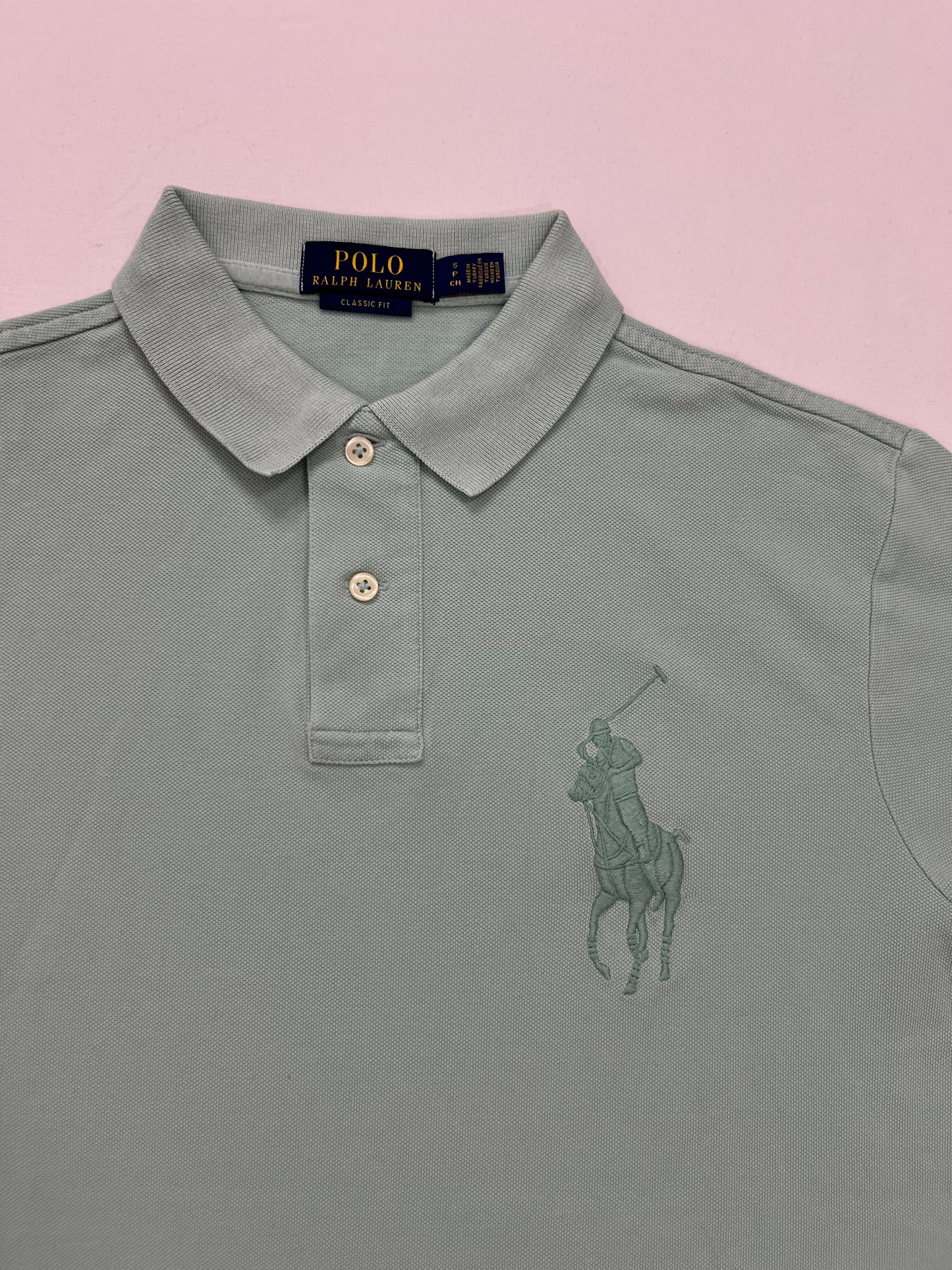 Polo Ralph Lauren Svetlo Elemntal Zelena Majica na Kragnu sa Big Logom