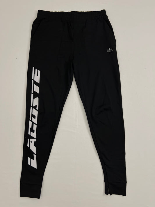 Lacoste Sport Crni Donji Deo Trenerke sa Big Text Logom