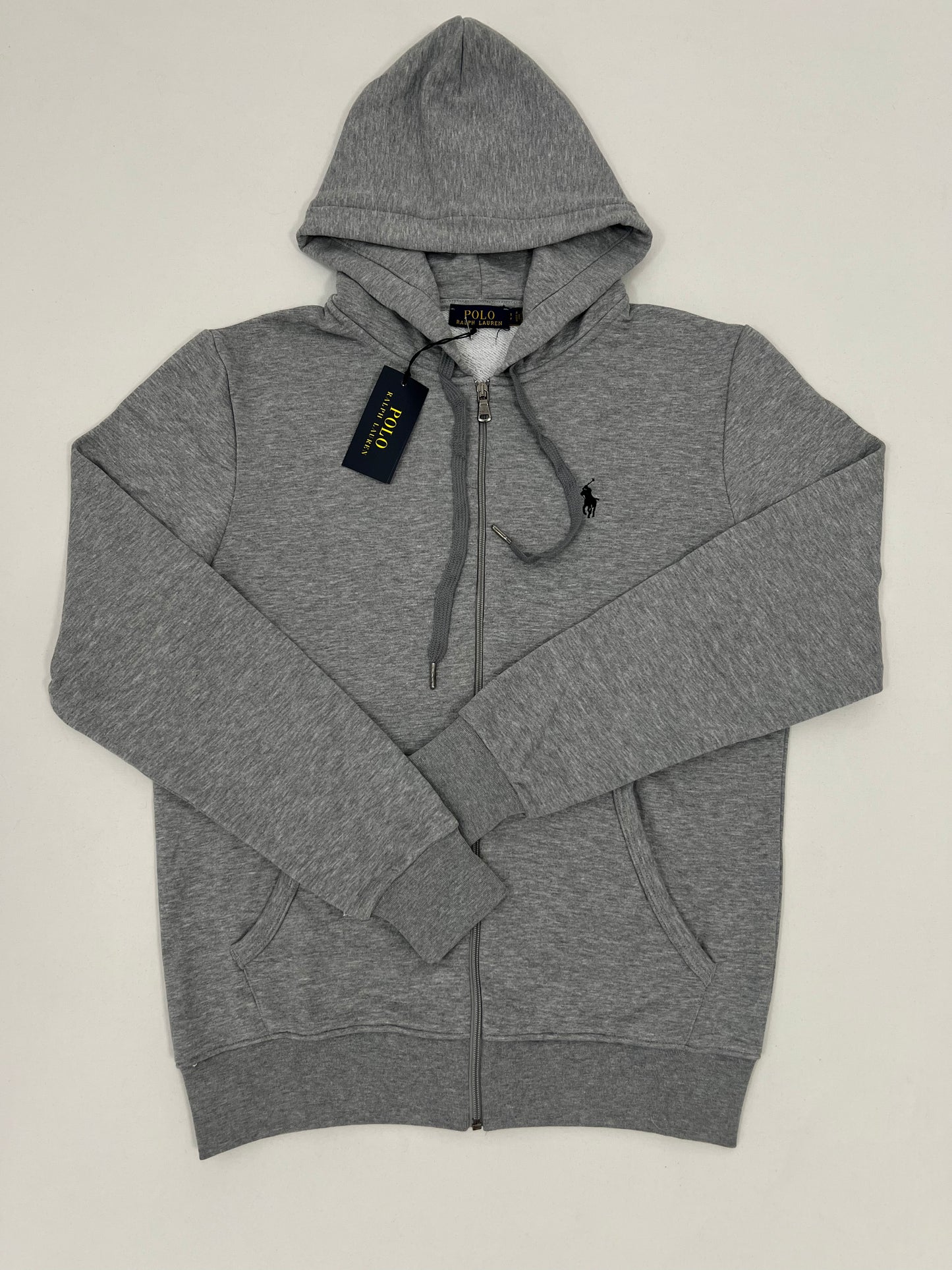 Polo Ralph Lauren Full-Zip Sivi Duks sa Crnim Minimalistic Logom