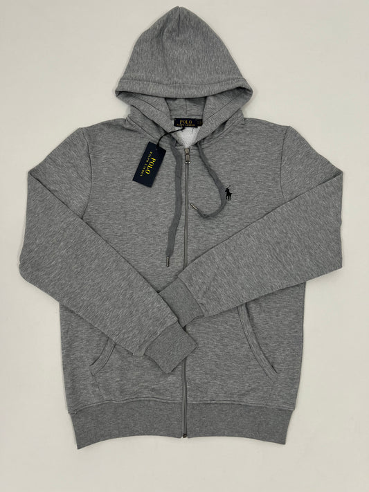 Polo Ralph Lauren Full-Zip Sivi Duks sa Crnim Minimalistic Logom