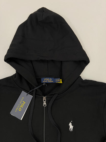 Polo Ralph Lauren Crni Full-Zip Komplet sa Belim Minimalistic Logom