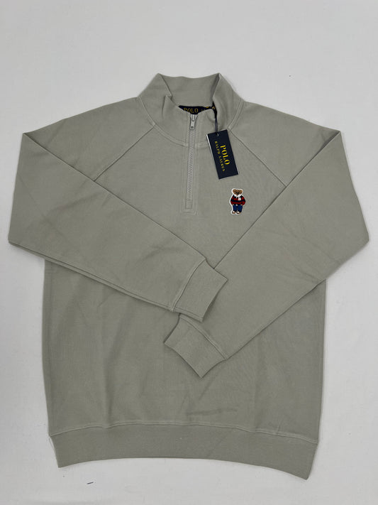 Polo Ralph Lauren Quarter-Zip Krem Duks sa Elegant Bear Logom