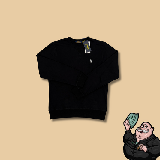 Polo Ralph Lauren Crni Duks sa Belim Minimalistic Logom