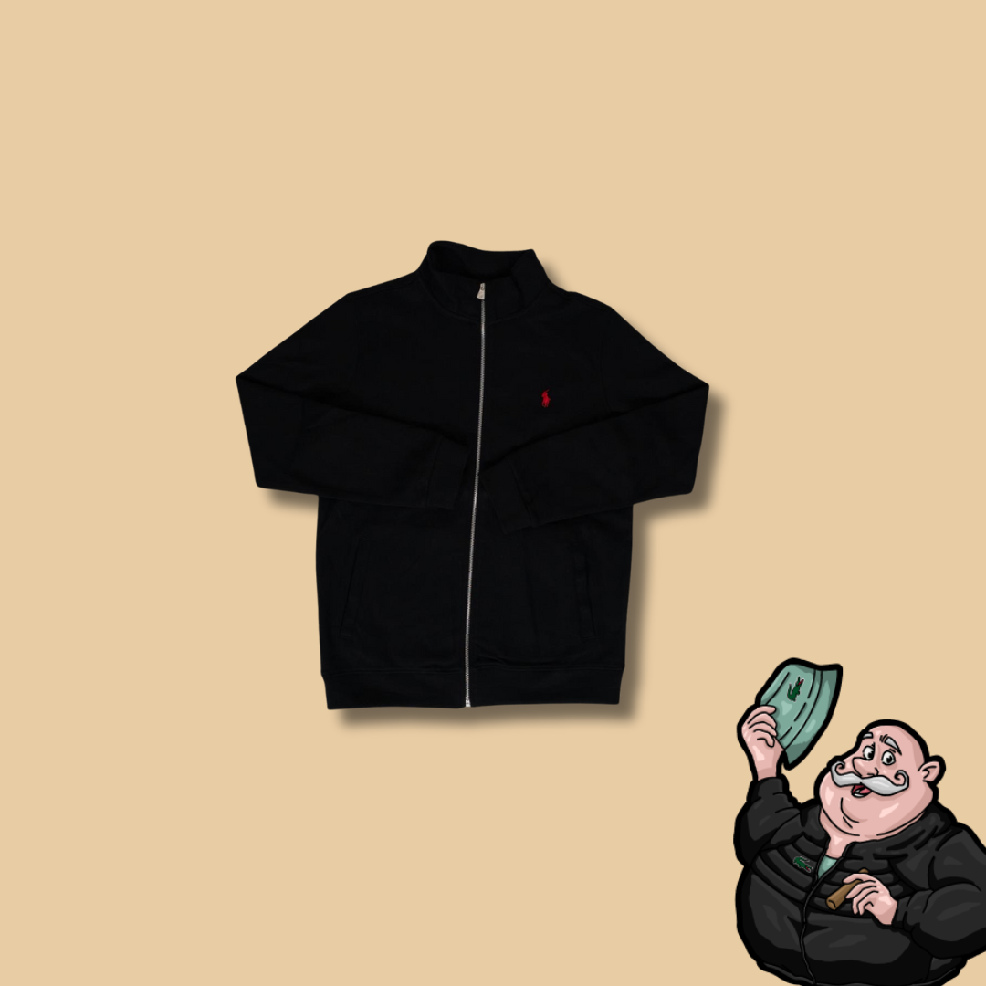 Polo Ralph Lauren Crni Full-Zip Duks sa Minimalistic Logom