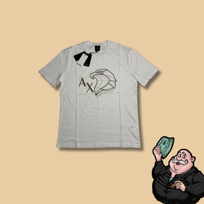 Armani Exchange Bela Majica sa Orao Logom