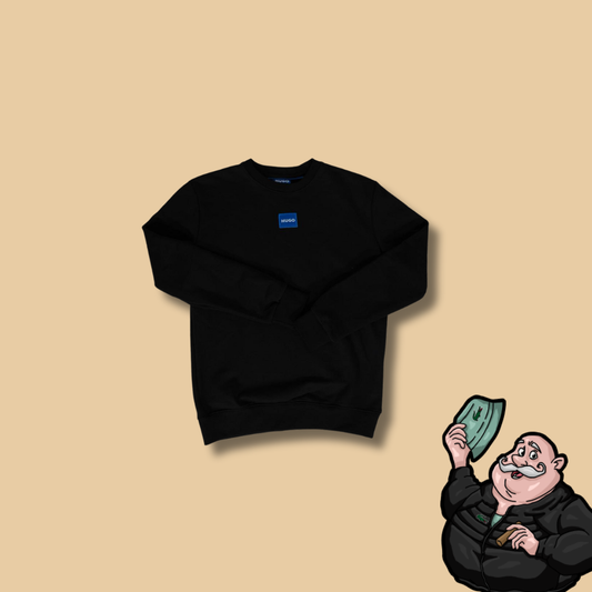 HUGO Blue Crni Duks sa Minimalistic Box Logom