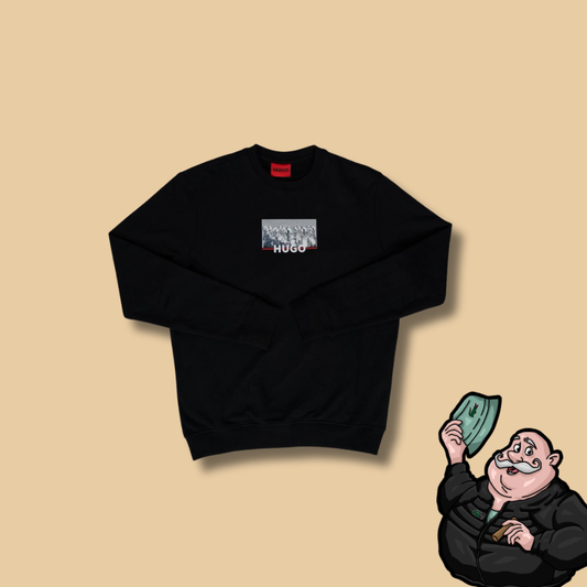 HUGO Crni Duks sa AI Logo Printom