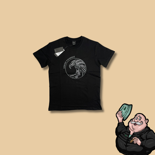 Armani Exchange Crna Majica sa Orao Logom