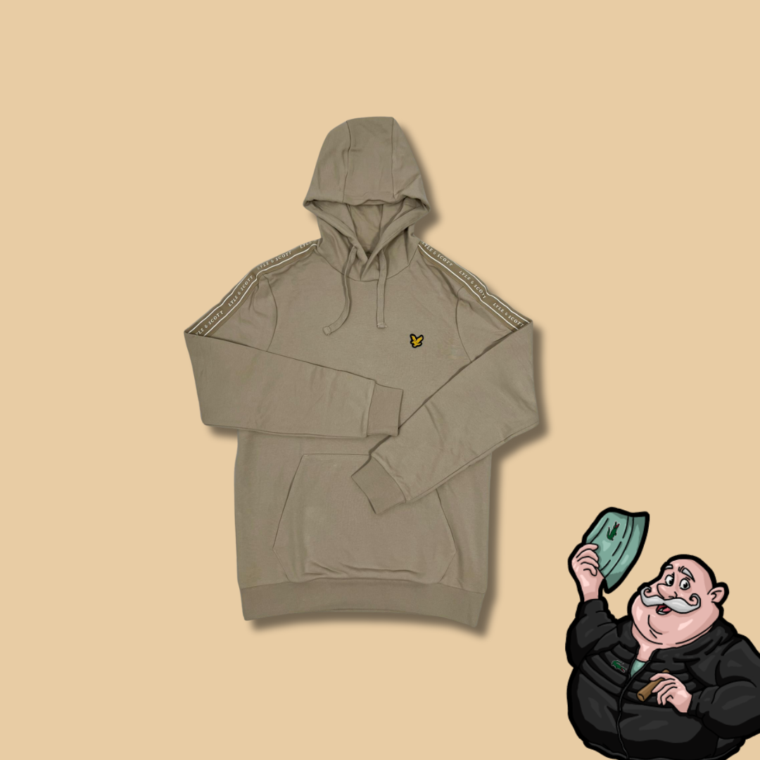 Lyle & Scott Krem Duks sa Text Printom na Rukavima