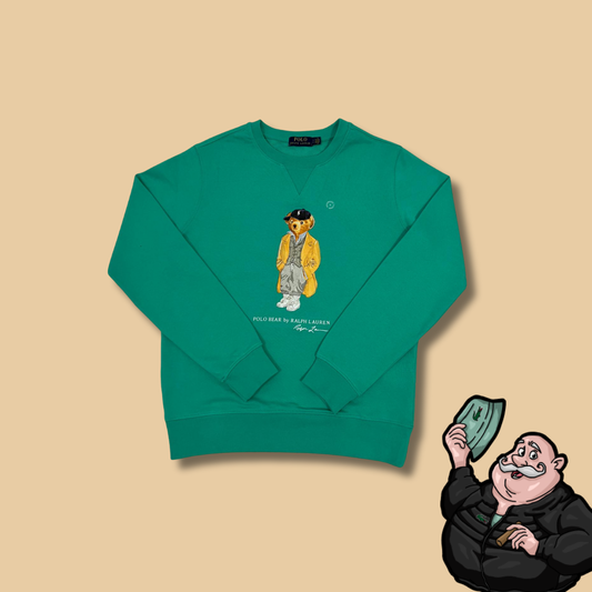 Polo Ralph Lauren Zeleni Duks sa Bear Logo Printom