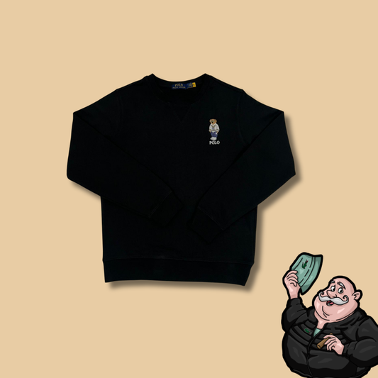 Polo Ralph Lauren Crni Duks sa Minimalistic Bear Logom