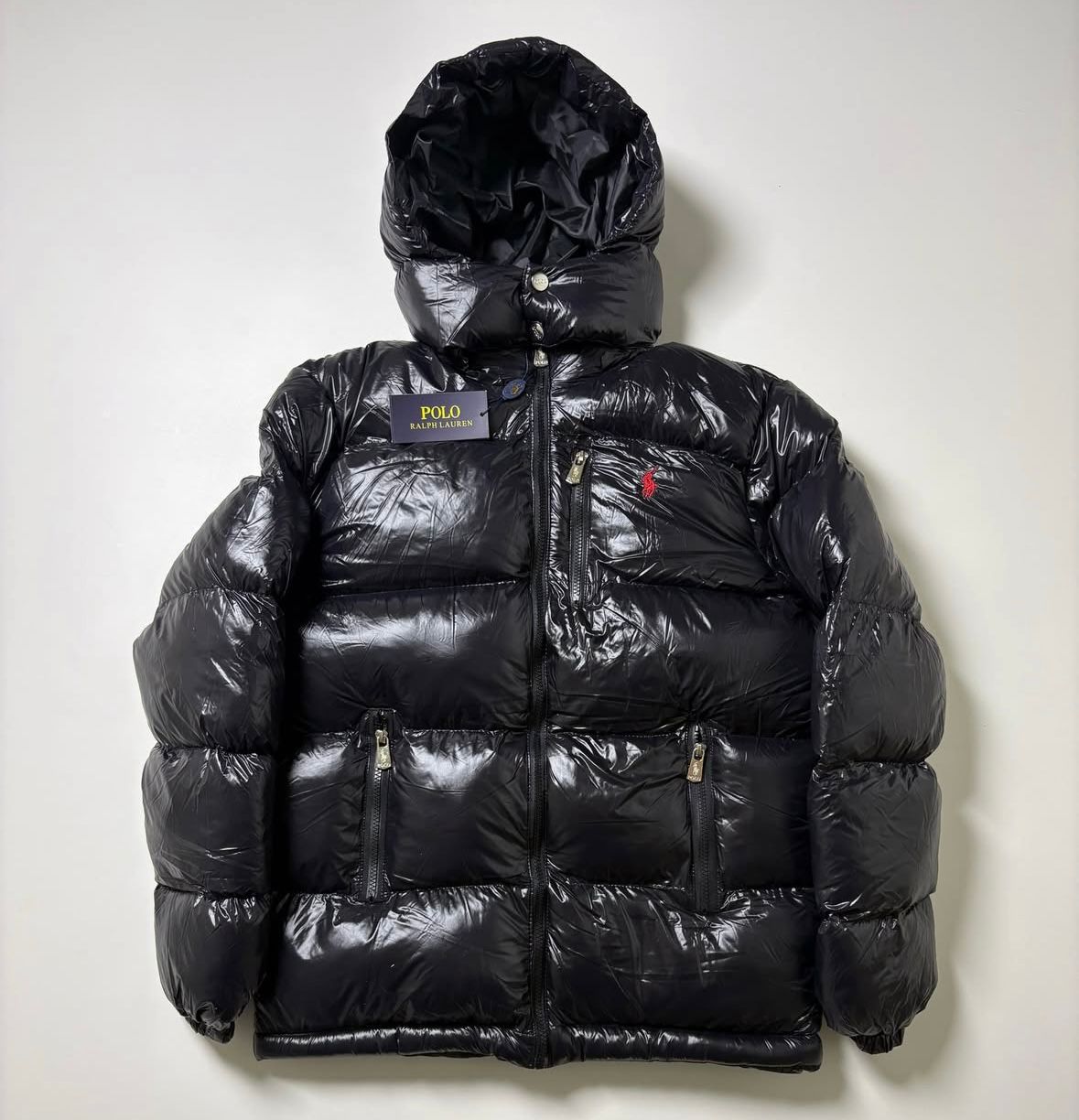 Polo Ralph Lauren Crna Sjajna Jakna