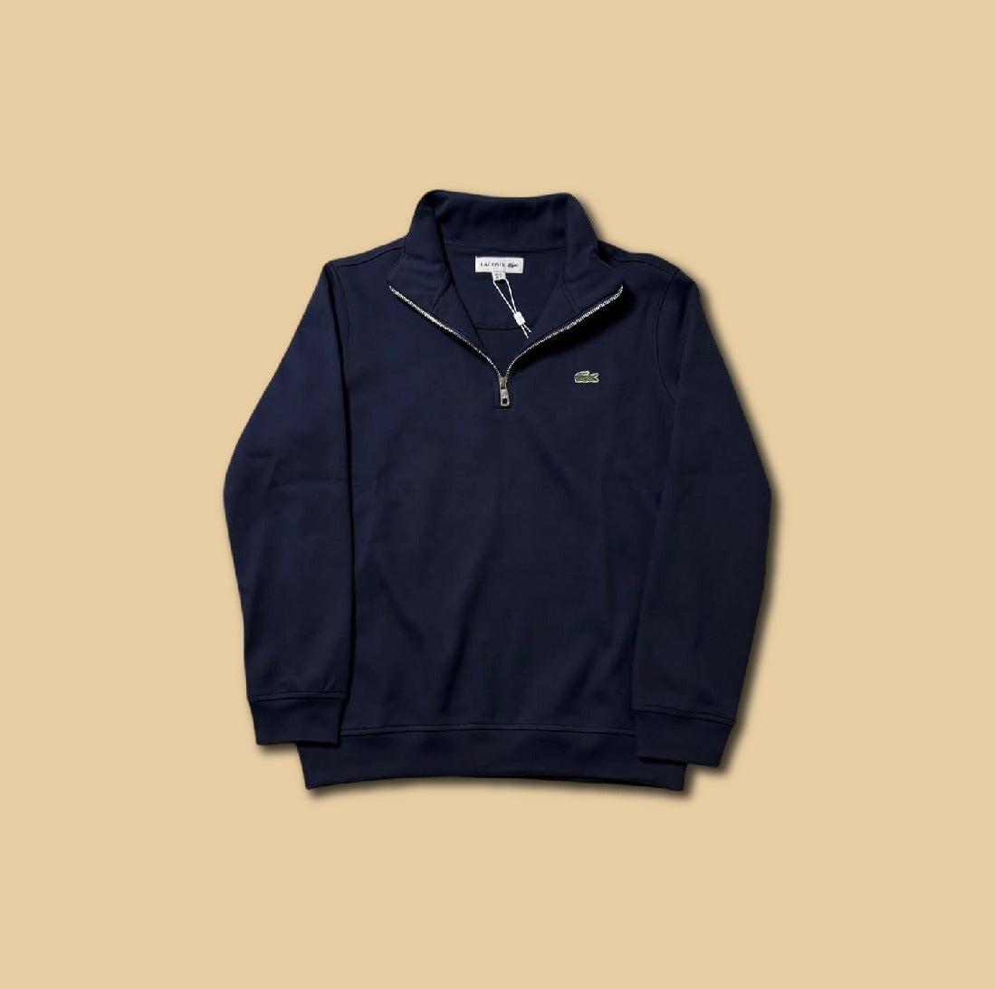 Lacoste Teget Quarter-Zip Duks sa Minimalistic Logom