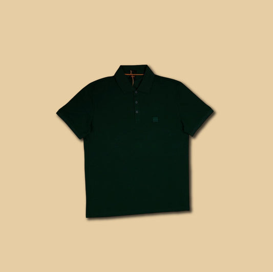 BOSS Maslinasta Majica na Kragnu Sa Square Logom