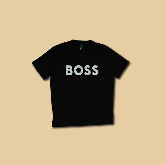 BOSS Crna Majica sa Velikim Logom