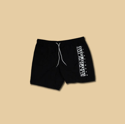 Napapijri Crni Šorc za kupanje sa velikim logom