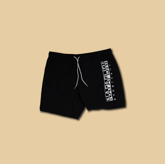 Napapijri Crni Šorc za kupanje sa velikim logom