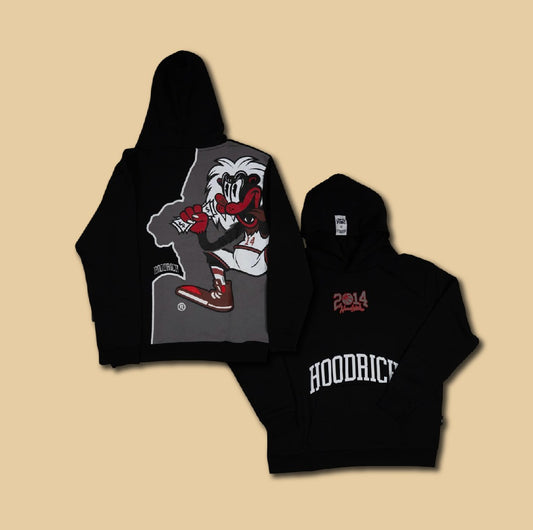 HOODRICH Crni Duks sa 'Money Collector' printom