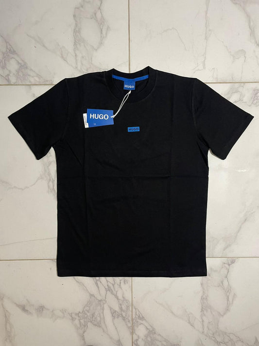 HUGO Blue Crna Majica sa Printom na Leðima
